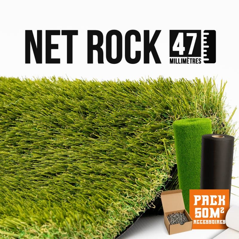 All Pack 50m² ROCK / NET 47mm Accessoires Inclus pose terre