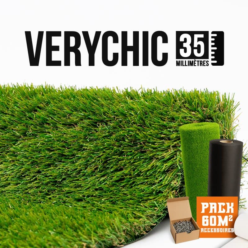 All Pack 30m² VERY CHIC / LYON 35MM 2Mx15M accessoires inclus pose terre
