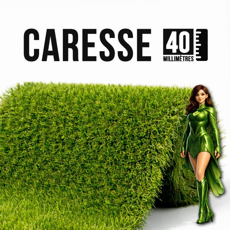 Caresse / Bordeaux 40mm Gazon synthétique Douceur Ultime 2026