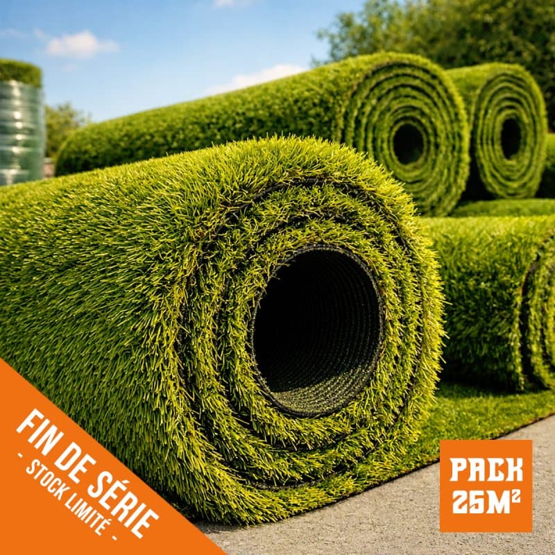 Chute 25m² Rock / Net 47mm Gazon Synthétique