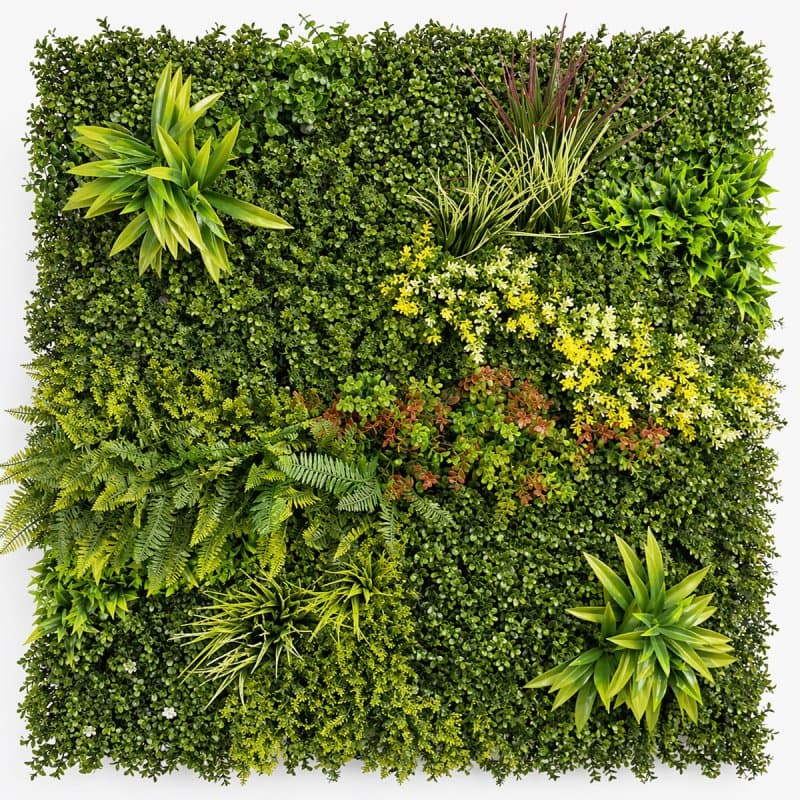 Prairie Color Mur végétal artificiel 1M x 1M